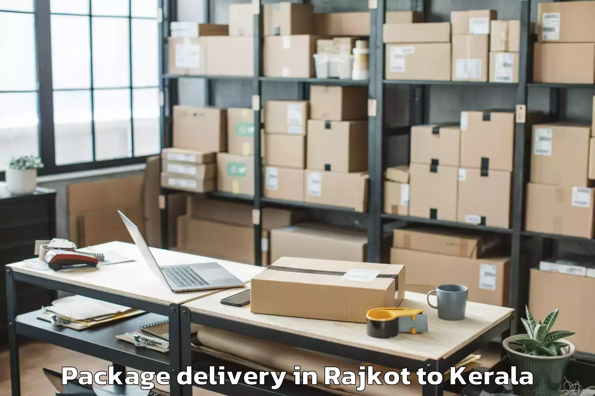 Book Rajkot to Adoor Package Delivery